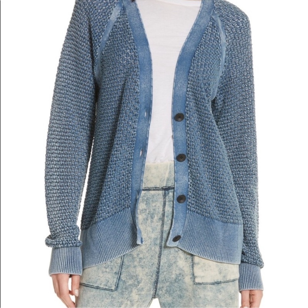 Rag and Bone Kyra v-neck button front metallic knit cardigan - Picture 2 of 12
